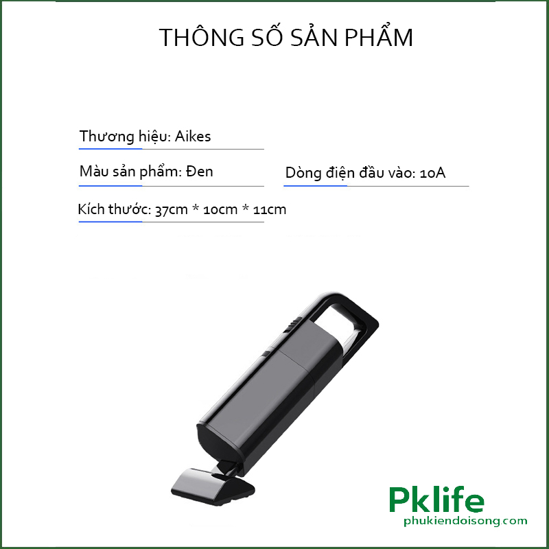 Thông số kỹ thuật của máy hút bụi cầm tay cho xe hơi MHB-74001