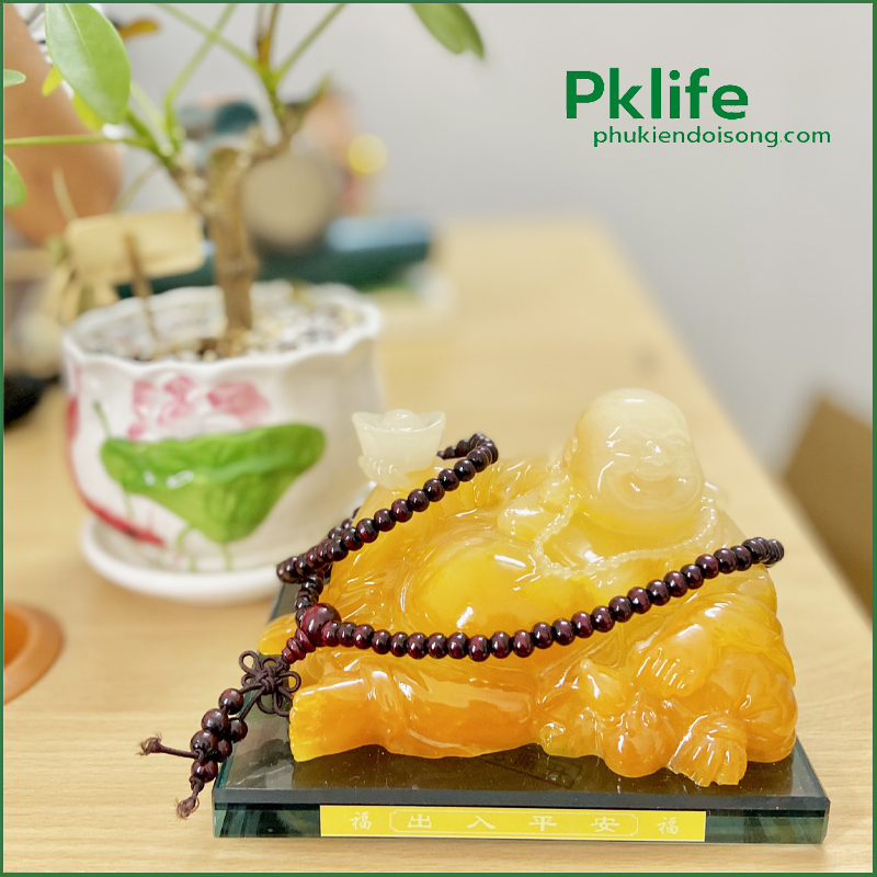 Ảnh thật tượng phật di lặc bằng đá Dl-58001