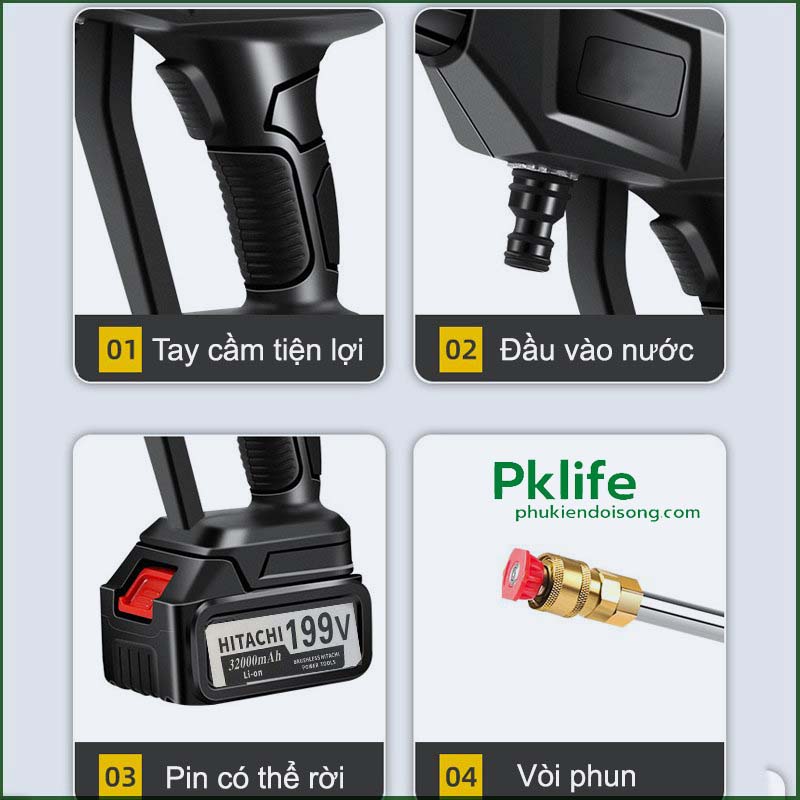 Cấu tạo của máy rửa xe Hitachi MRX-2P10 Cấu tạo của máy rửa xe Hitachi MRX-2P10